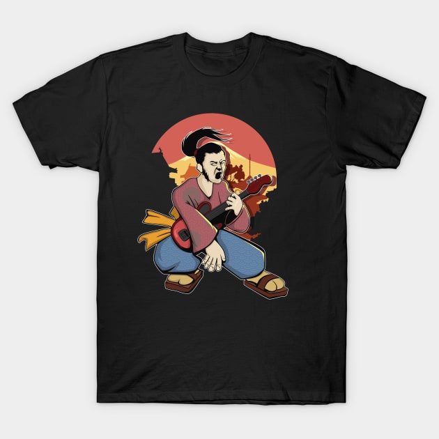 Samurai Rock T-Shirt by Cooldruck